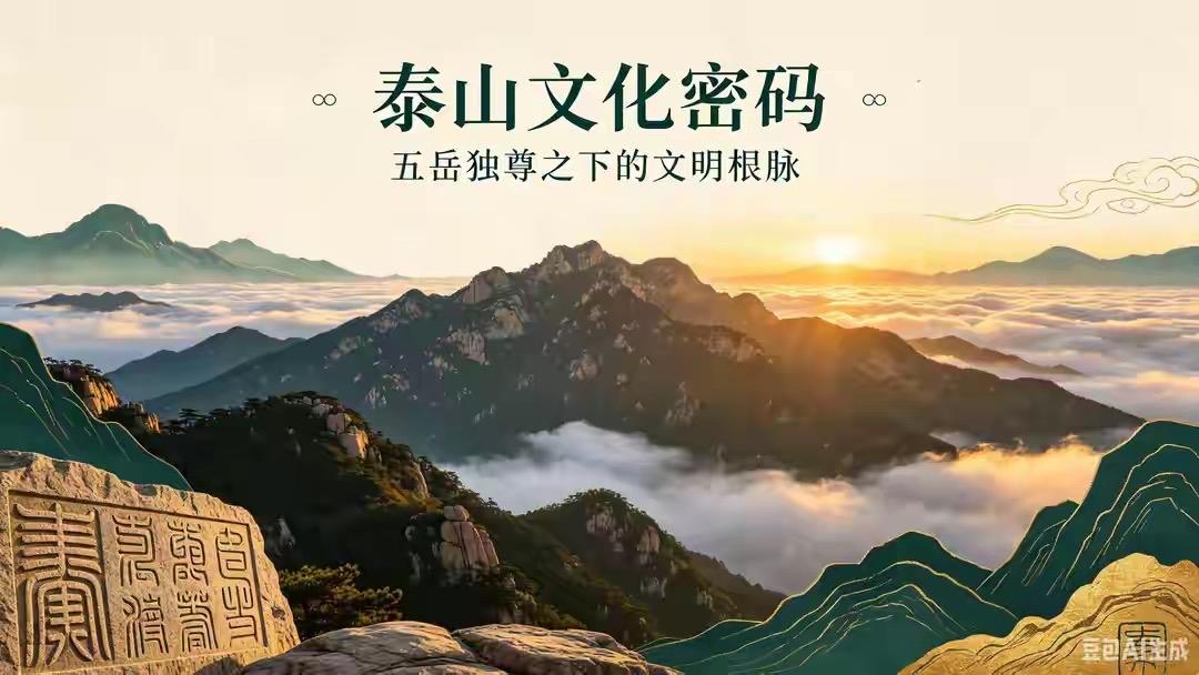 登顶泰山，云海翻涌托着红日喷薄而出，摩崖石刻载着千年帝王封禅的礼制余韵。沿途古寺