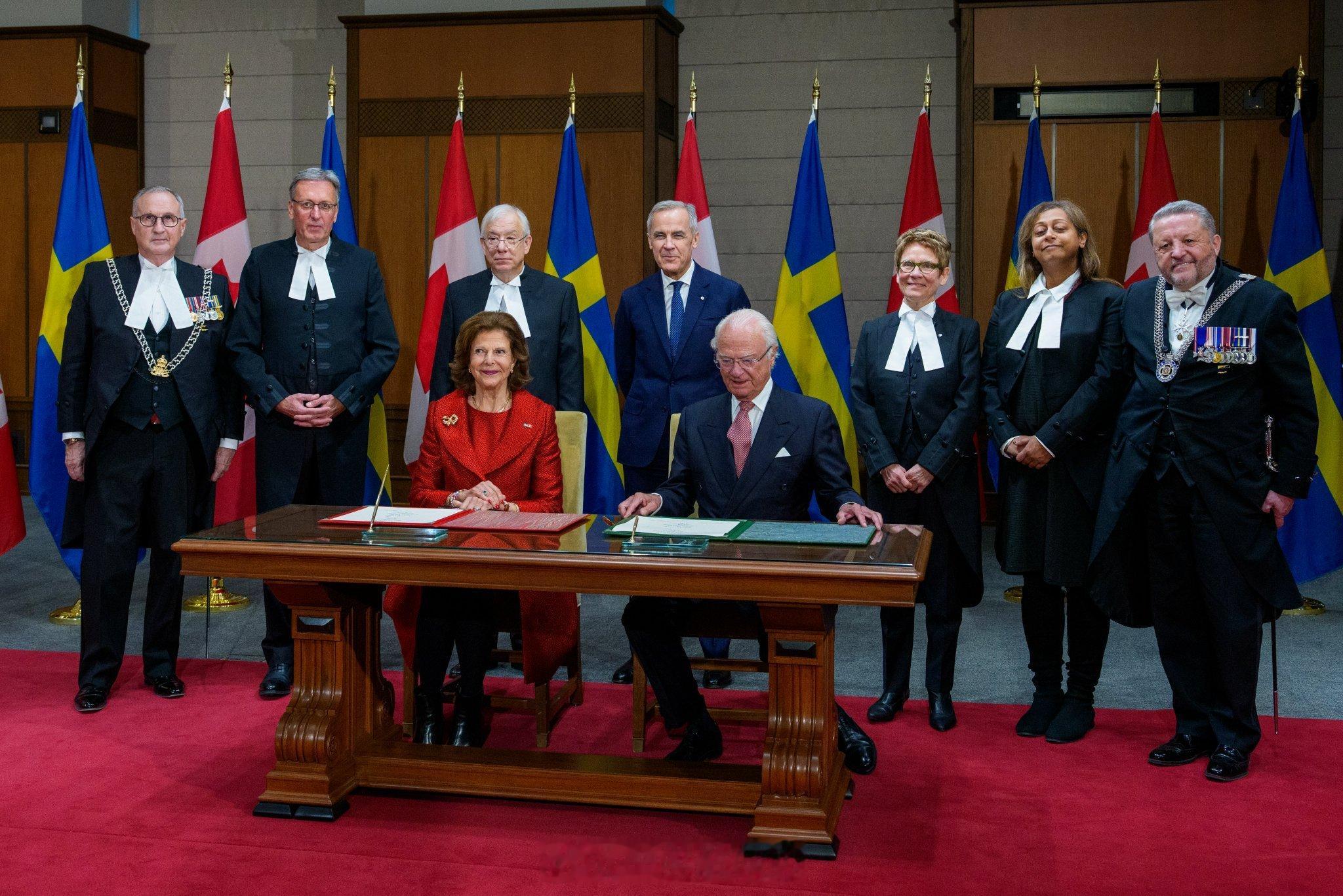 最近瑞典的卡尔古斯塔夫十六世国王和西尔维娅王后去了加拿大国访，印象中，加拿大已经