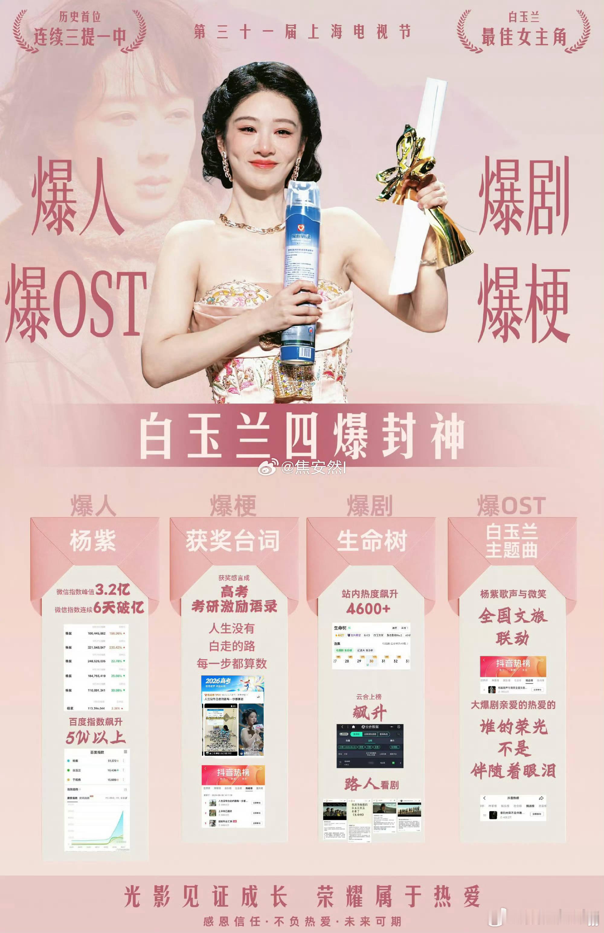 杨紫白玉兰这个汇总做的好杨紫白玉兰汇总