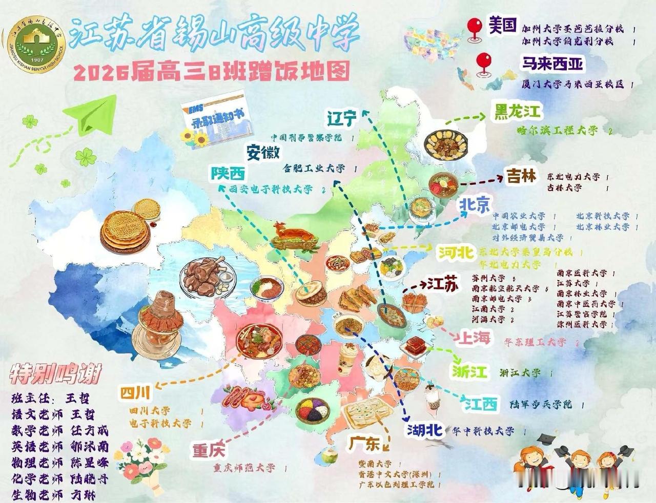 省锡中2026届高三8班蹭饭地图