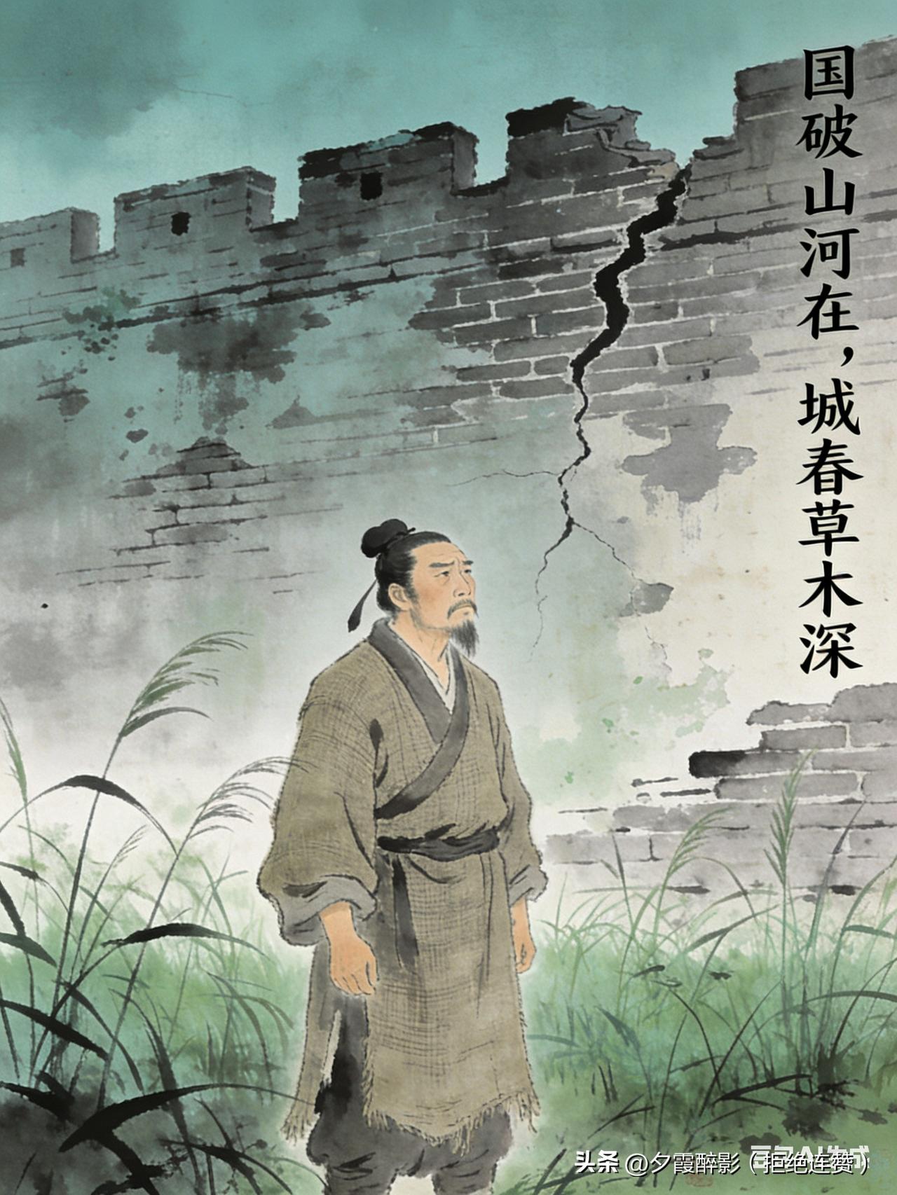 的诗歌,你最爱哪一句?

要说最爱，还是这一句：“国破山河在，城春草木深。”
 