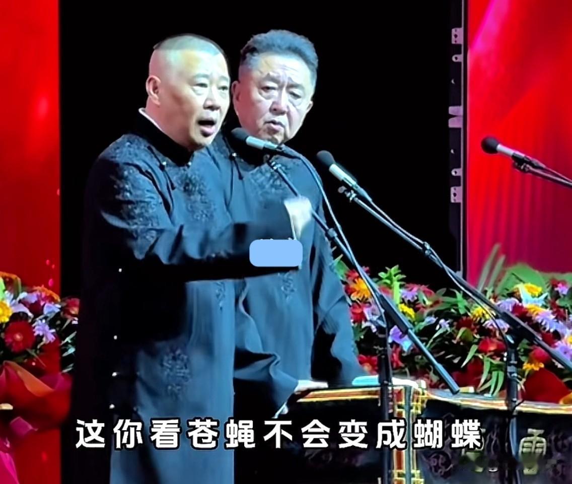 80%的人听不懂，话糙理不糙，郭德纲确实有见地。

“这你看苍蝇不会变成蝴蝶，这