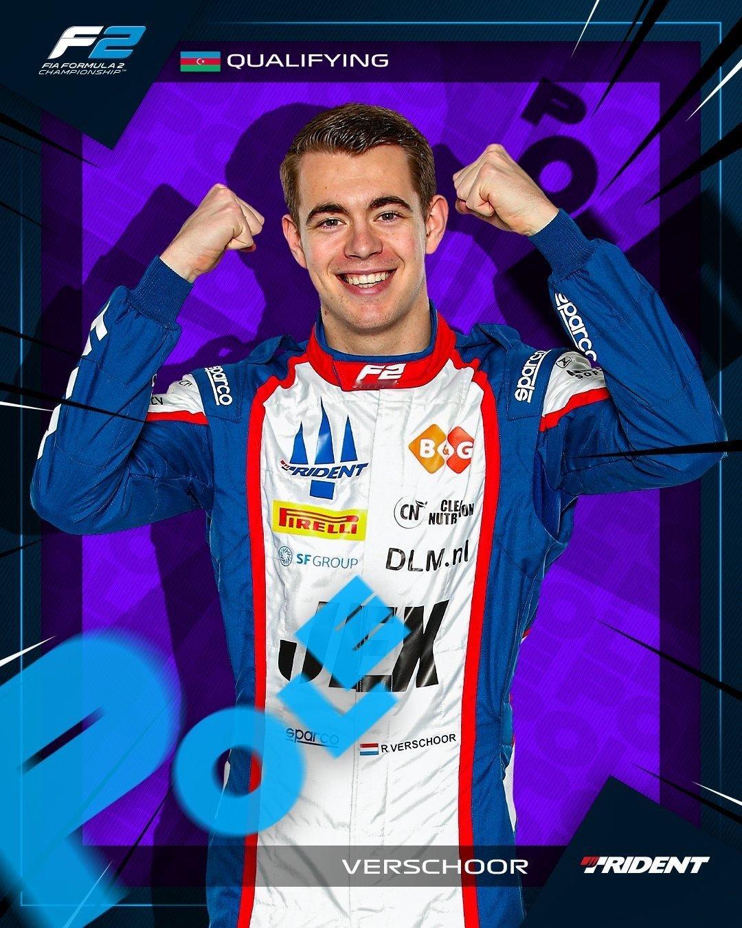 费尔肖拿下F2阿塞拜疆站杆位！安东内利和马丁斯取得P2和P3！#f1##2024