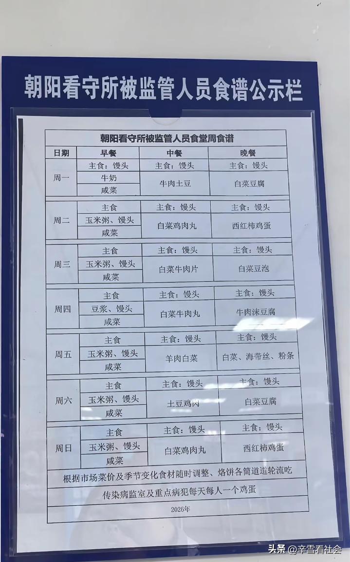 监狱、看守所，服刑人员的日常伙食，其实并没有大家想像中的那么差？
除了新鲜蔬菜以