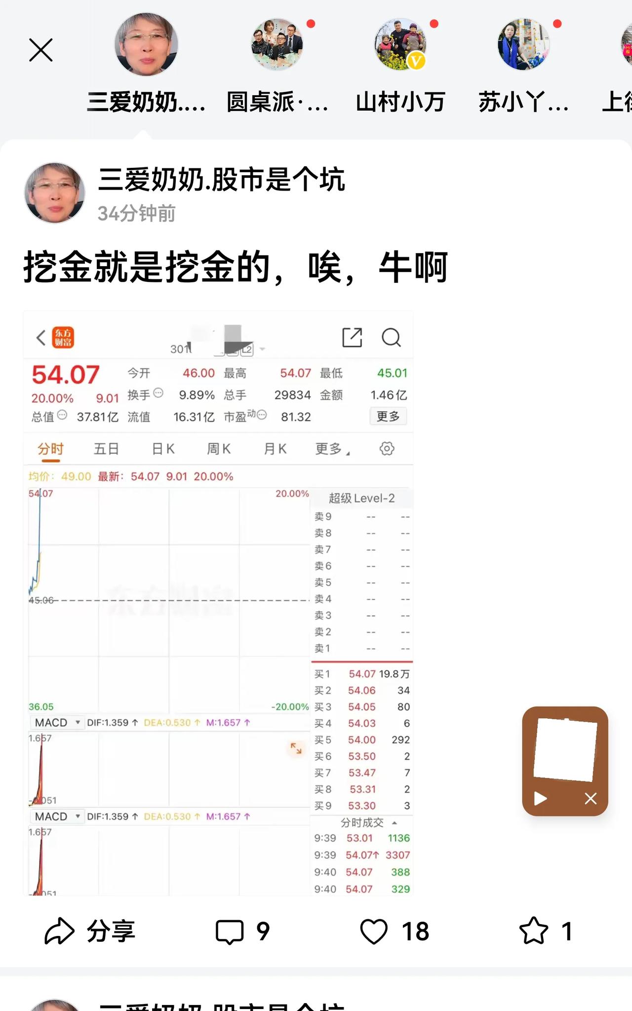 三爱奶奶这一换股操作着实惊险。错过数亿这种事放在谁身上都不好受。不知道奶奶的军工