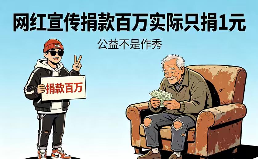 **捐1块P成100万？这名网红的“慈善秀”，是时候该收场了**
这几天，广西南