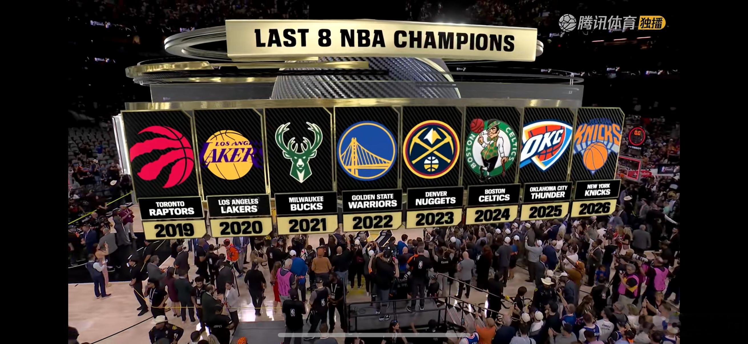 过去八年，NBA总冠军还不存在卫冕冠军NBA