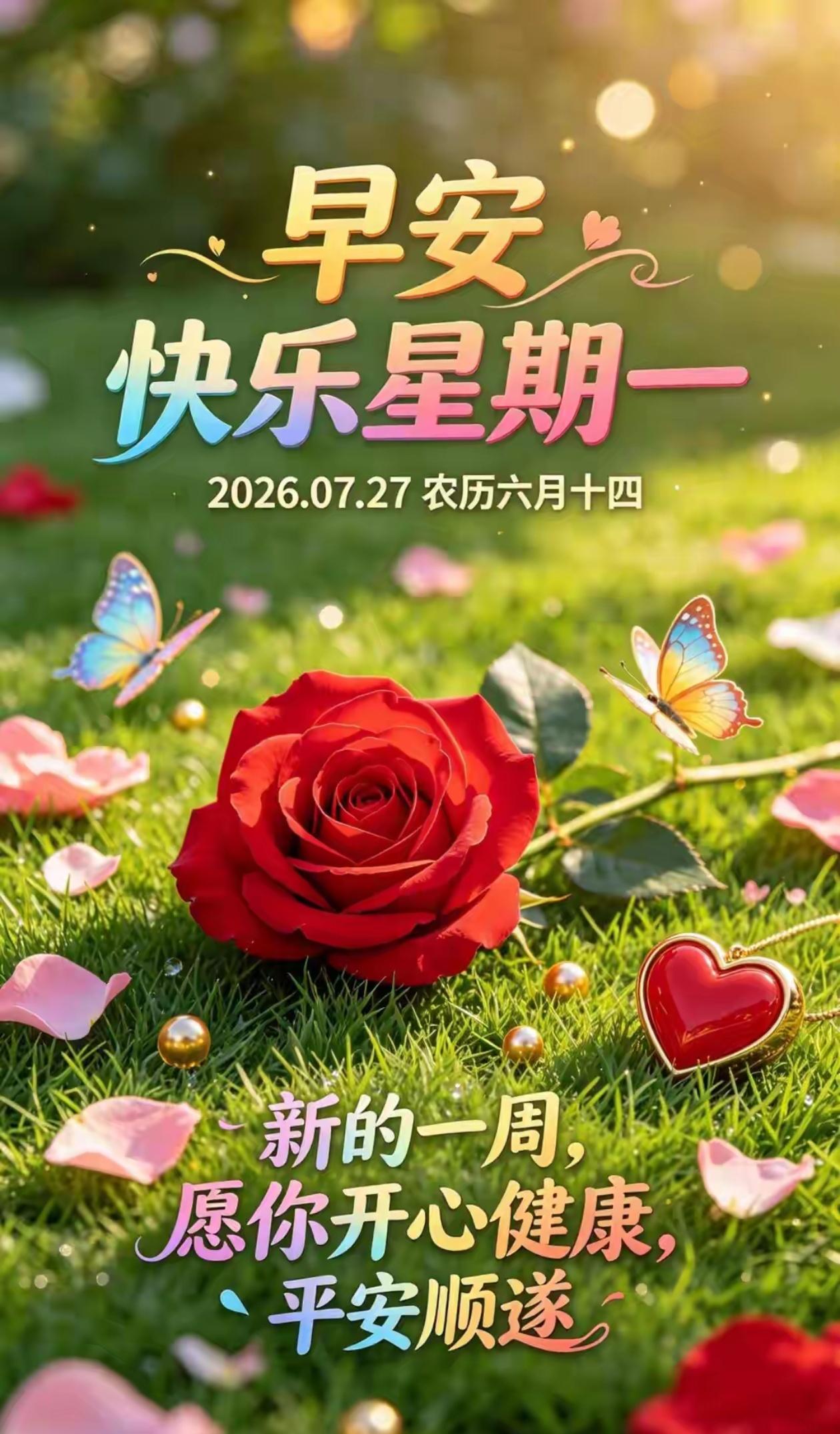 🌺2026./7月27日🌺清晨纳凉风，顺逐伴朝夕，四季万事皆平安。

🌿?