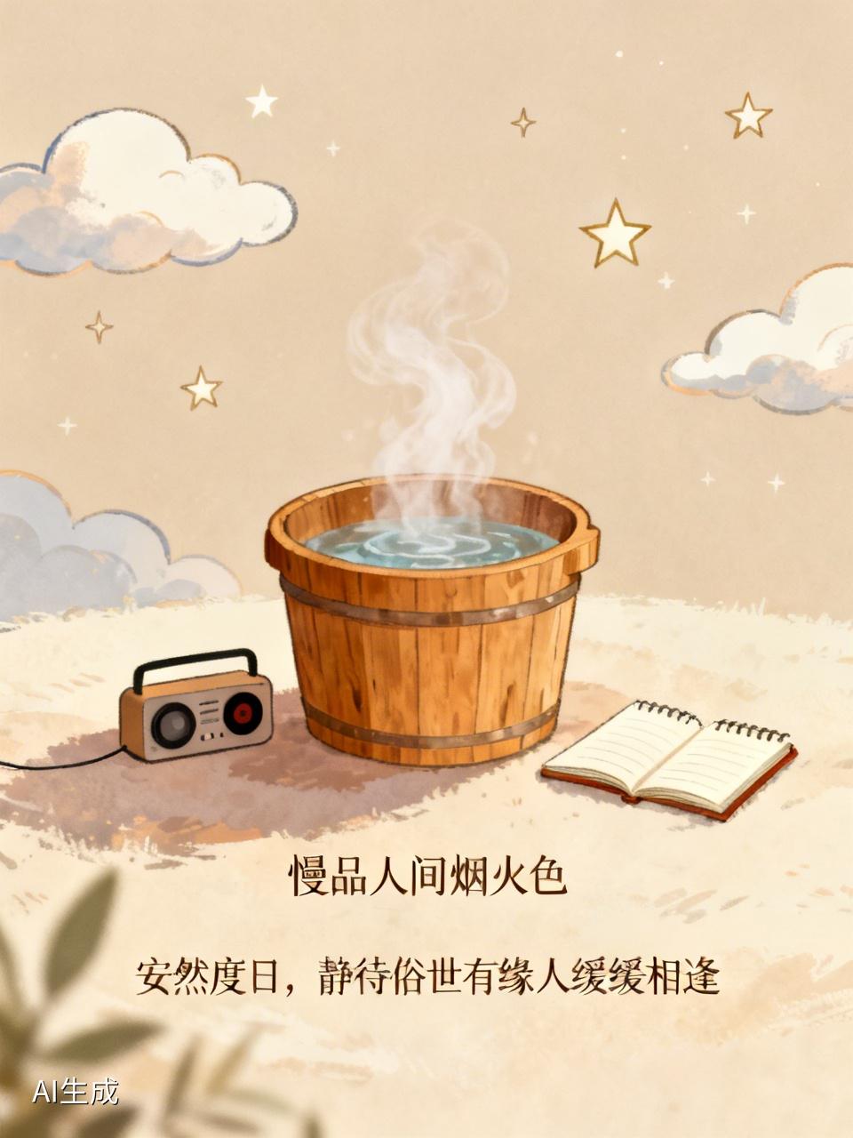 “慢品人间烟火色安然度日，静待俗世有缘人缓缓相逢”，这两句诗简直把生活的惬意与期