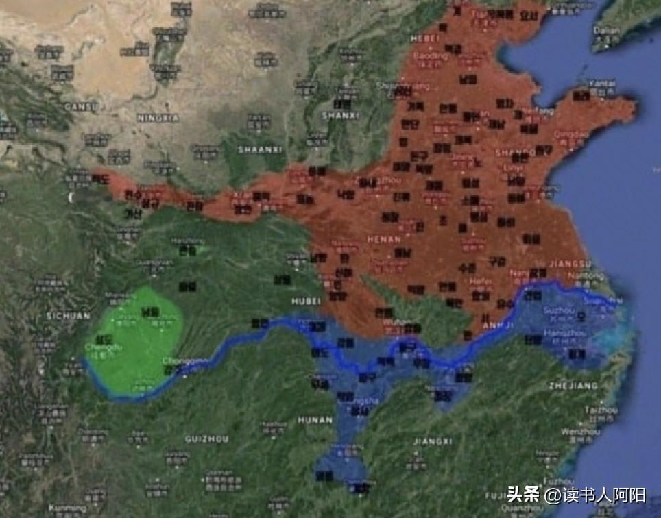 一位韩国网友发了一张三国时期的中国地图，不用质疑诸葛亮的伟大，看看这张地图你就懂