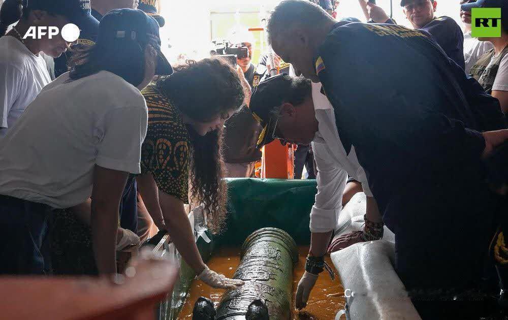 300年历史沉船惊现满载宝藏的西班牙大帆船——哥伦比亚当局首次公开展出“圣何塞号