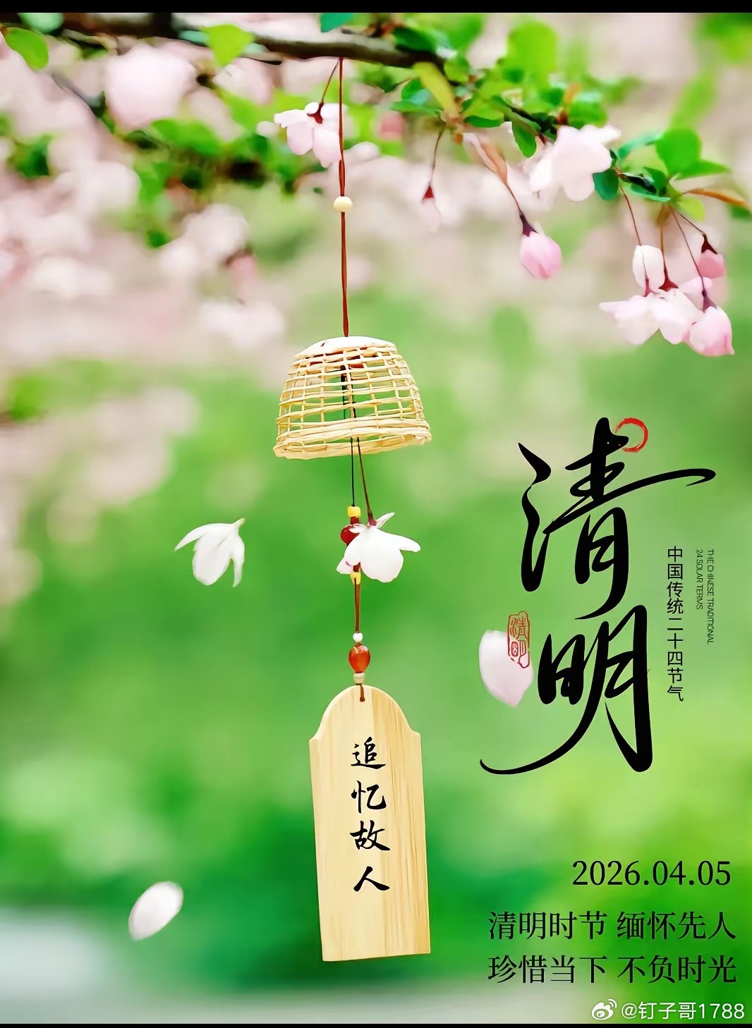 清明节！一年一清明，一岁一追思，今日清明，在最好的春光里，追思过去，珍惜当下，清