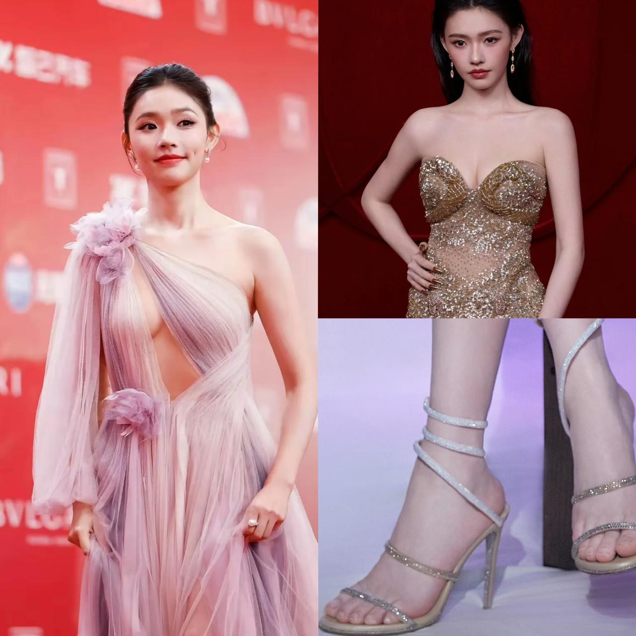 林允
官方身高169 cm ，体重约47 kg 
好喜欢她的身材，瘦但不干瘦