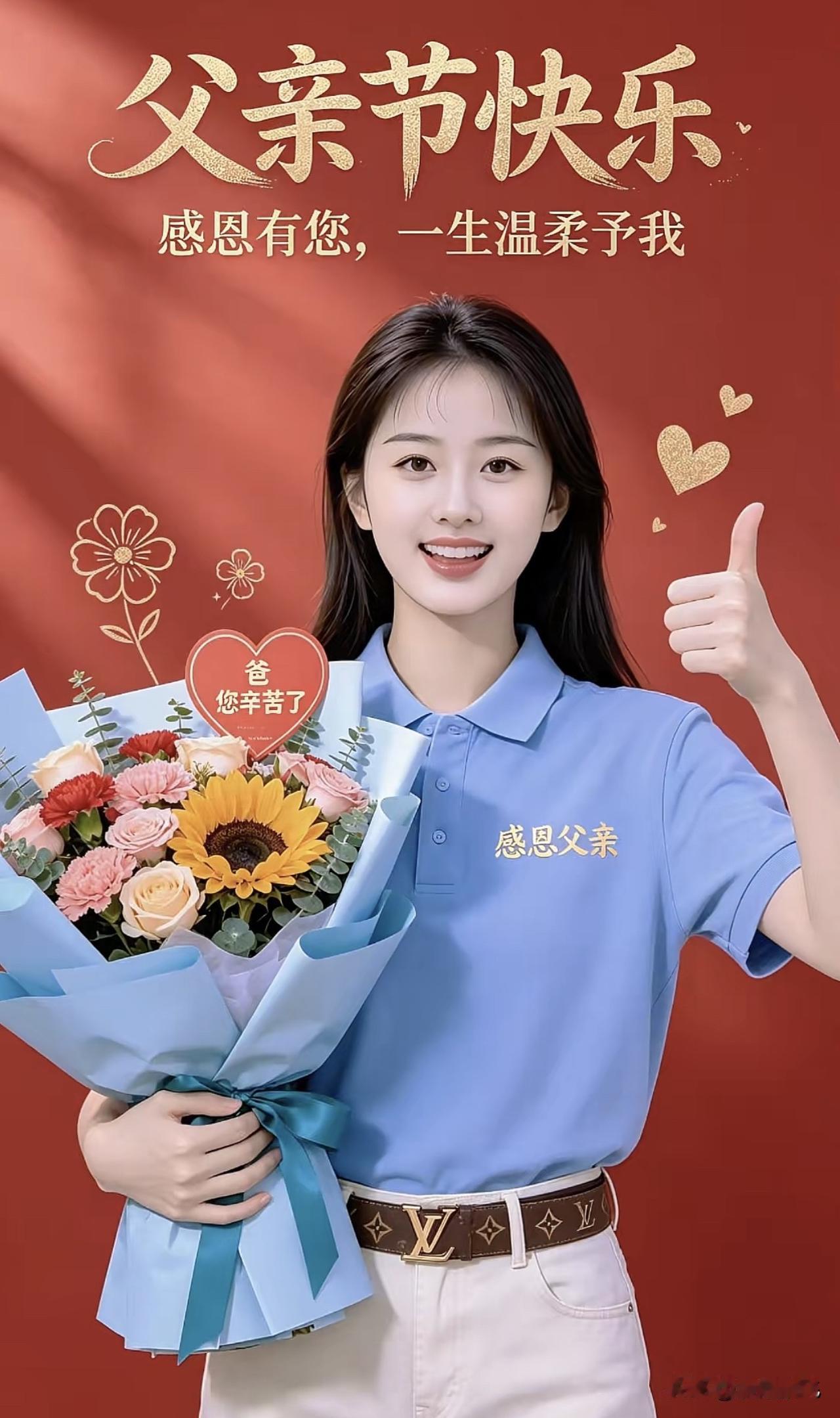 父亲节快乐！感恩有您，一生温柔予我。🌸💐🌻对父母心怀感恩 成长路上的感恩 