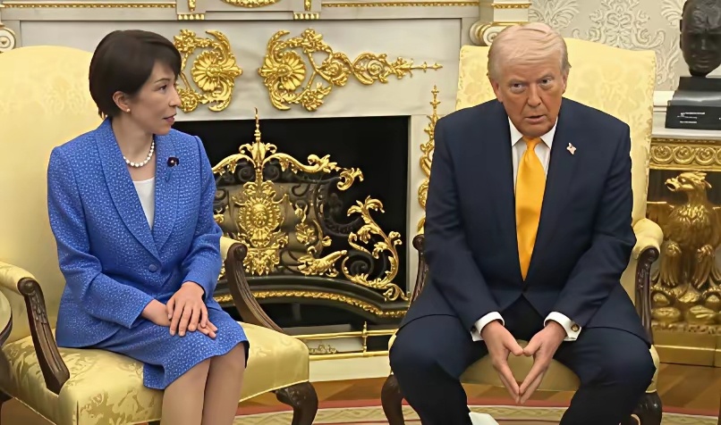 特朗普：会替日本向中国说好话。 