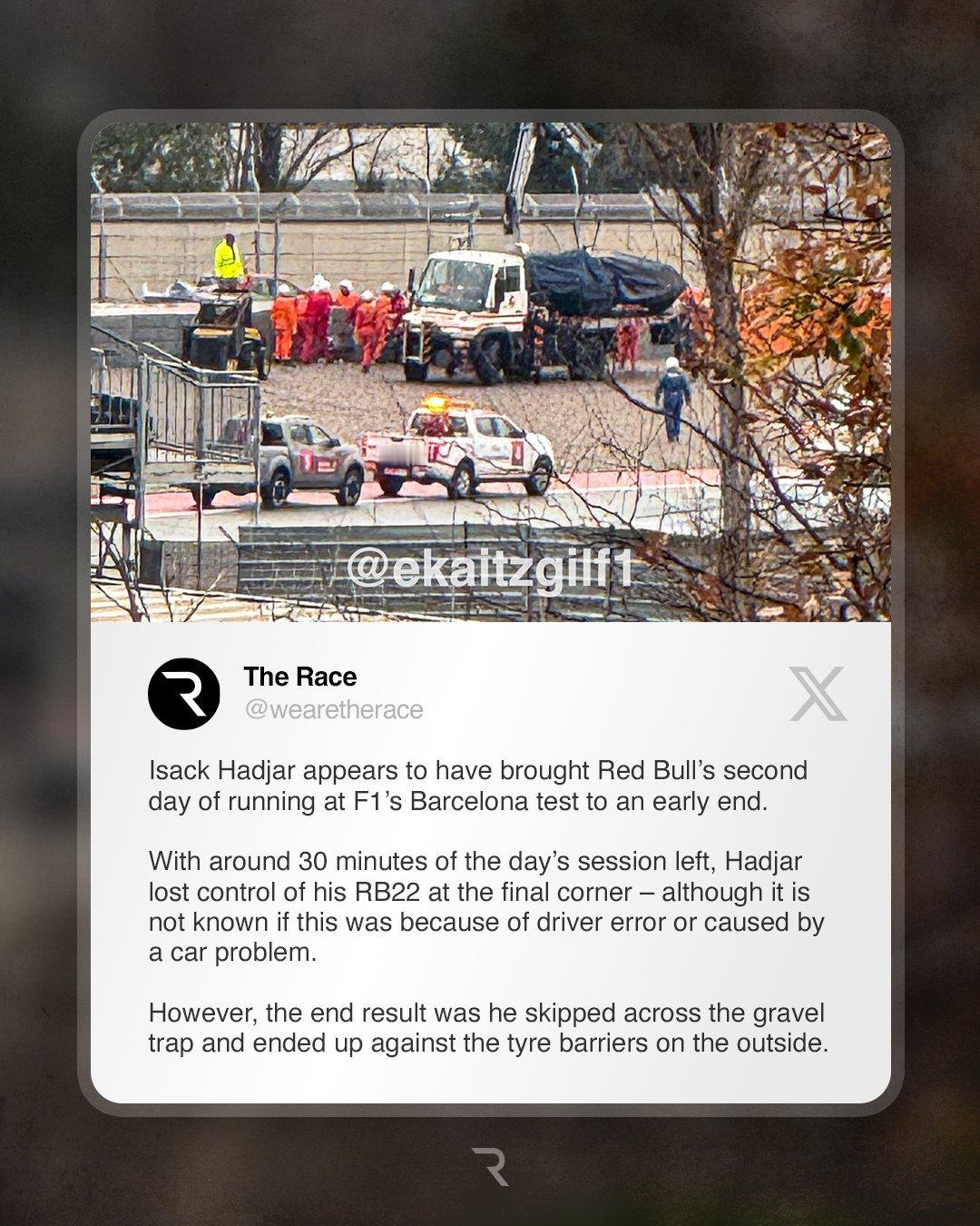 季前测试第二天圈速和里程数，仅有法拉利和红牛参与，测试受到了雨水影响，圈速和里程