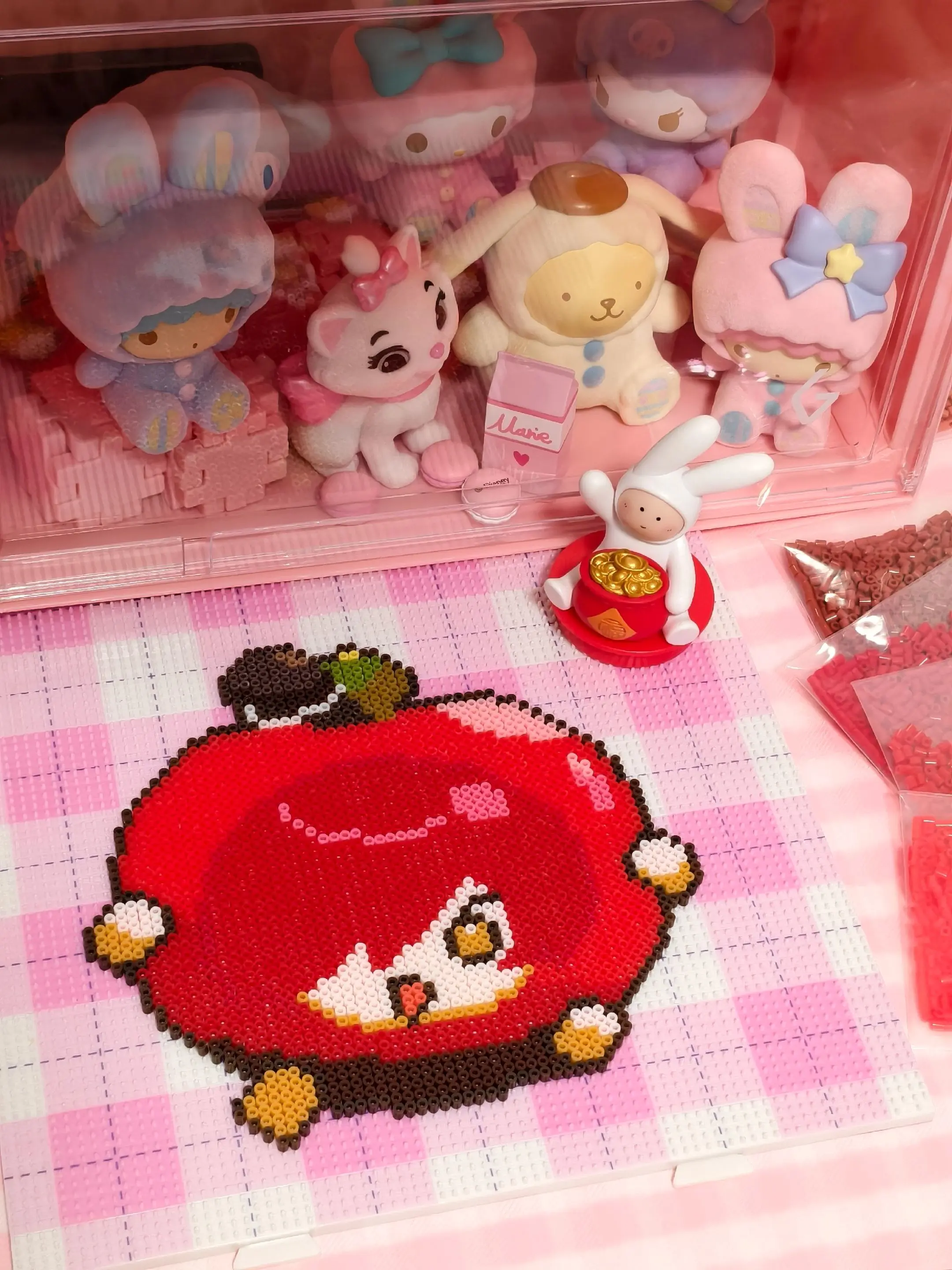 拼豆日记/苹果乐🍎 好美的红色谁懂૮₍♡>𖥦<₎ა    图纸老师