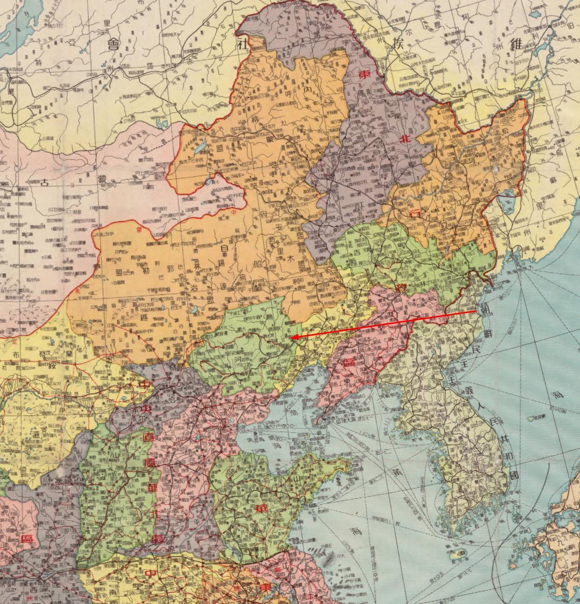 中国老地图：消失的热河省。现在我们常说东北三省，其实以前有“东四省”的...