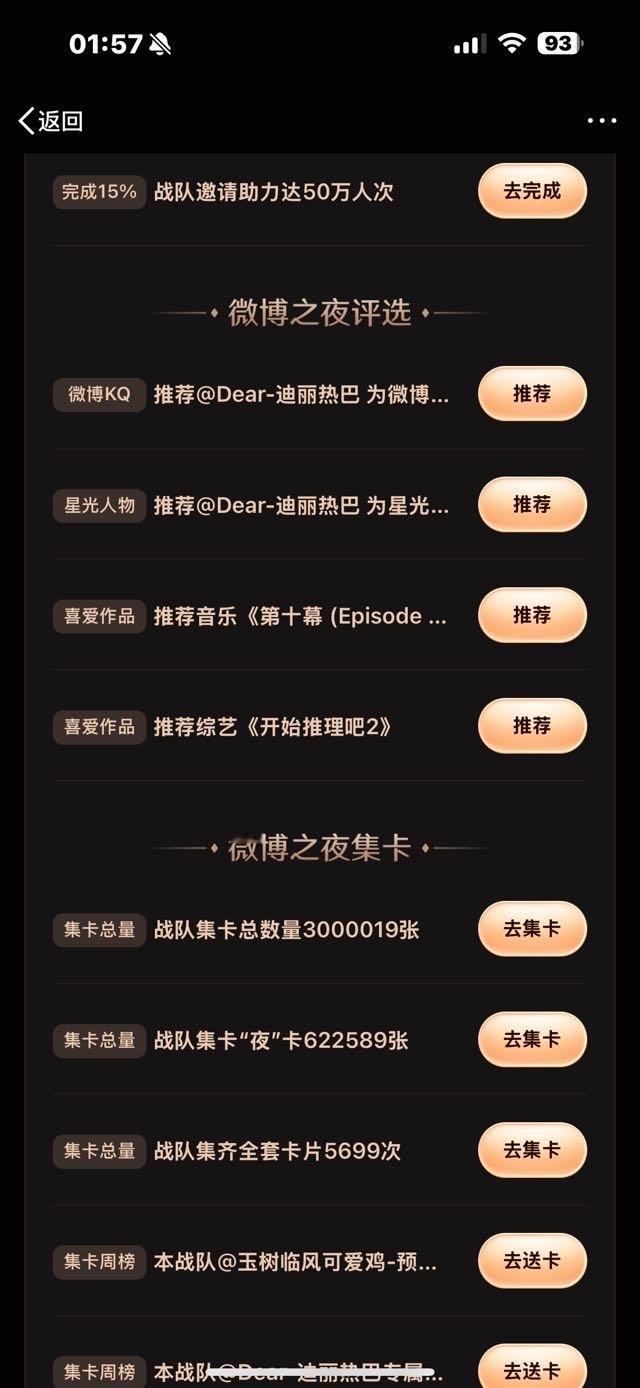 迪丽热巴战队微博之夜全明星第一  