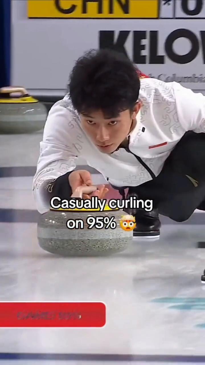 Casually curling on 95%。
And making shot