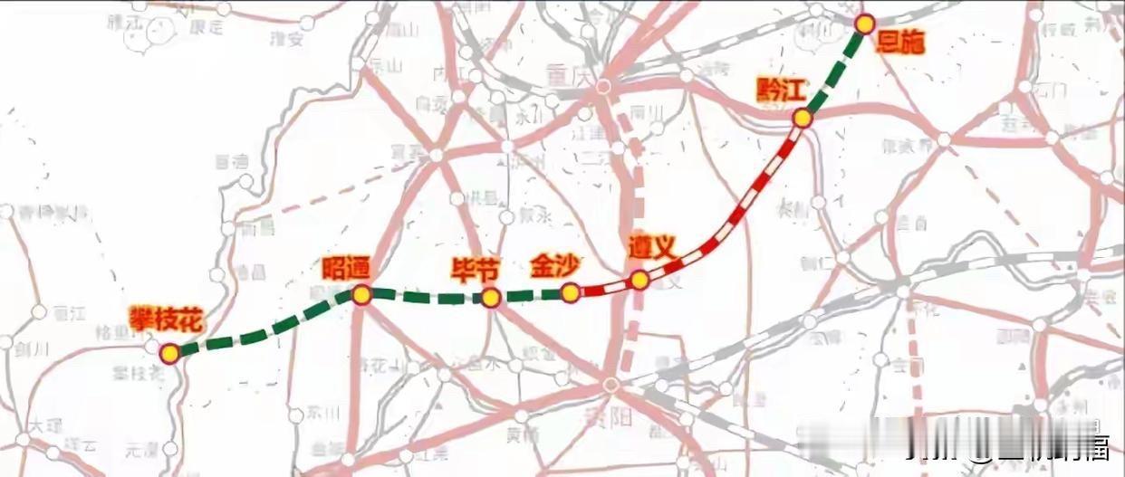 昭黔铁路遵义段着实令人期待！昭通至黔江铁路已被纳入中长期铁路规划，其定位为国土开