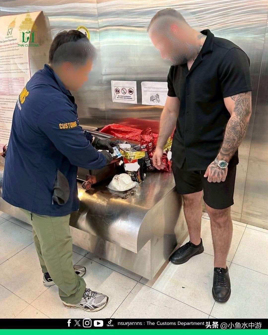 综合泰国海关总署通报，6月25日曼谷素万那普机场查获一名外籍旅客走私毒品案件，涉