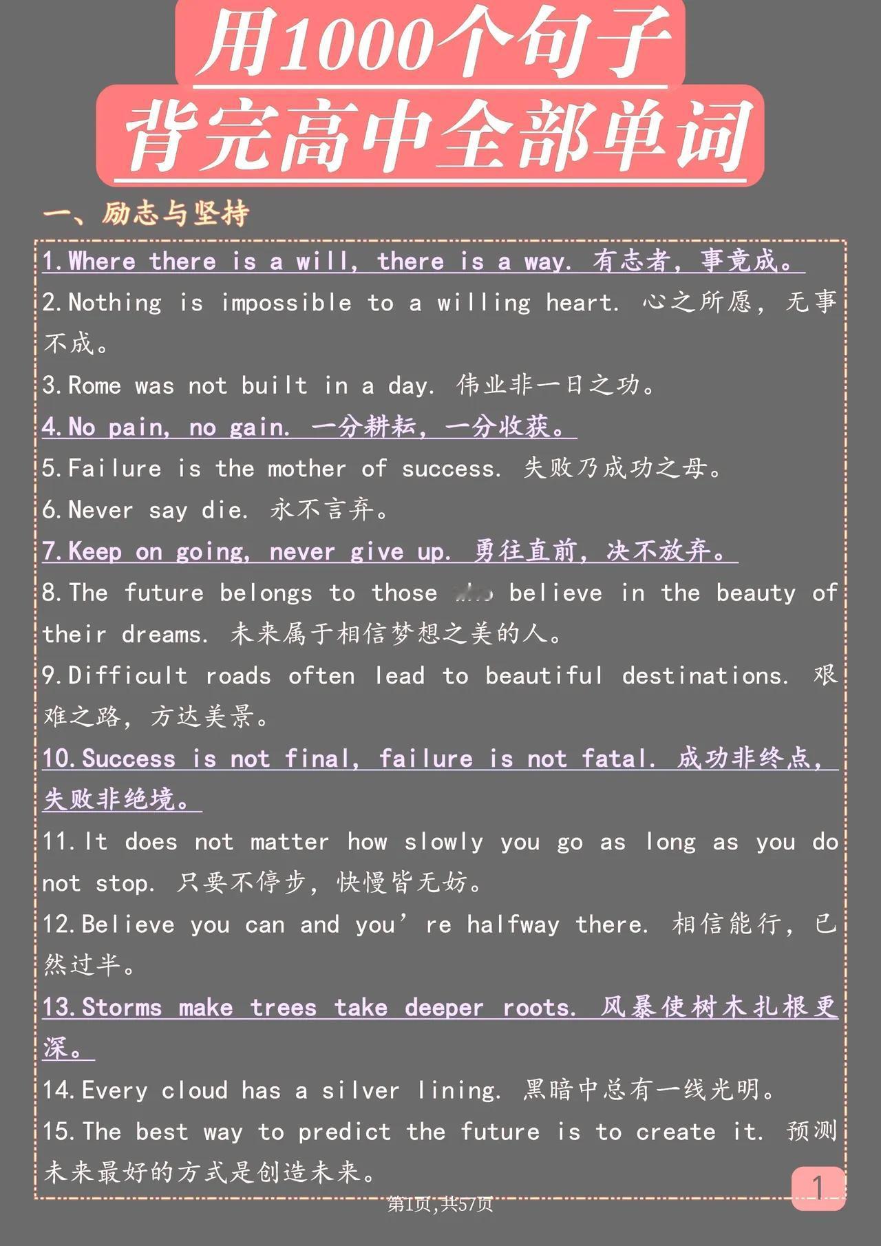 别再死背高中单词了！1000个句子，吃透高中全部3500个单词！
 
高中英语迟