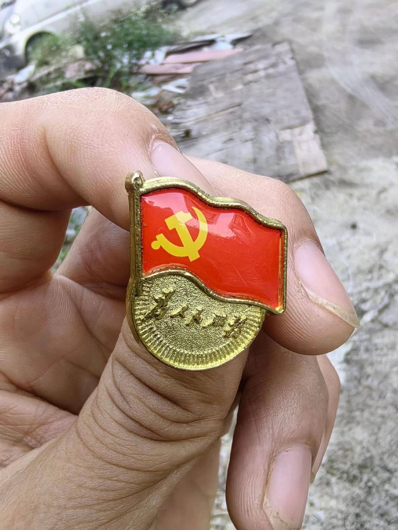 陪伴我二十多年的微章，就让它当我的护身符吧！牢记使命，永远跟党走。