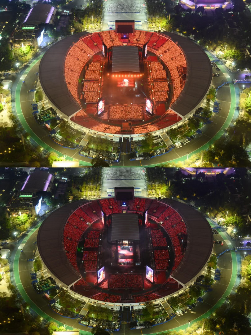 薛之谦四面台舞美薛之谦一分钟800个灯光组合肉眼可见的用心与高级！四面台搭配极致