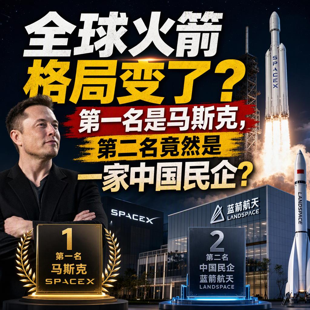 问大家一个问题：全球民商火箭排行榜，你觉得第二名会是谁？
大部分人第一反应是蓝色