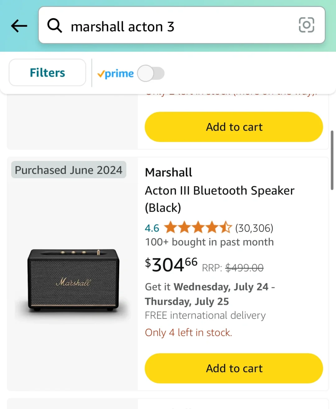 Amazon 打折Marshall Acton III 到手啦