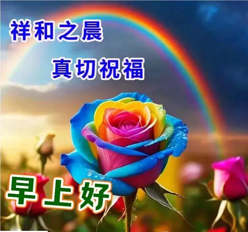 珍惜天賜的緣分，
人生難得逢知己，
清晨問候增友誼，
互相牽掛在心裏，
惦記著在