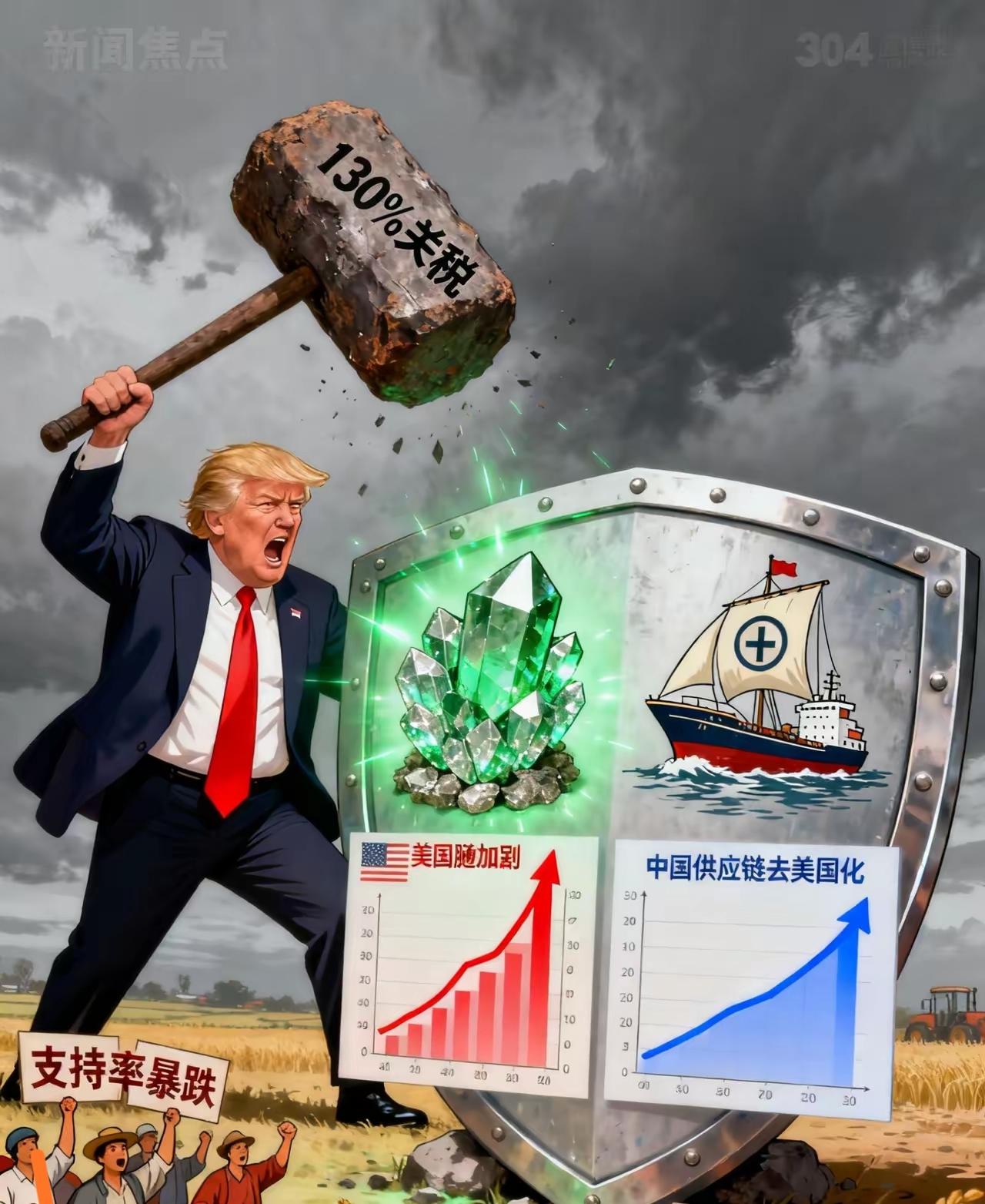 难以置信！
当特朗普在集会上再次咆哮时，他愤怒的是中国悄然打出的两张“暗牌”：稀