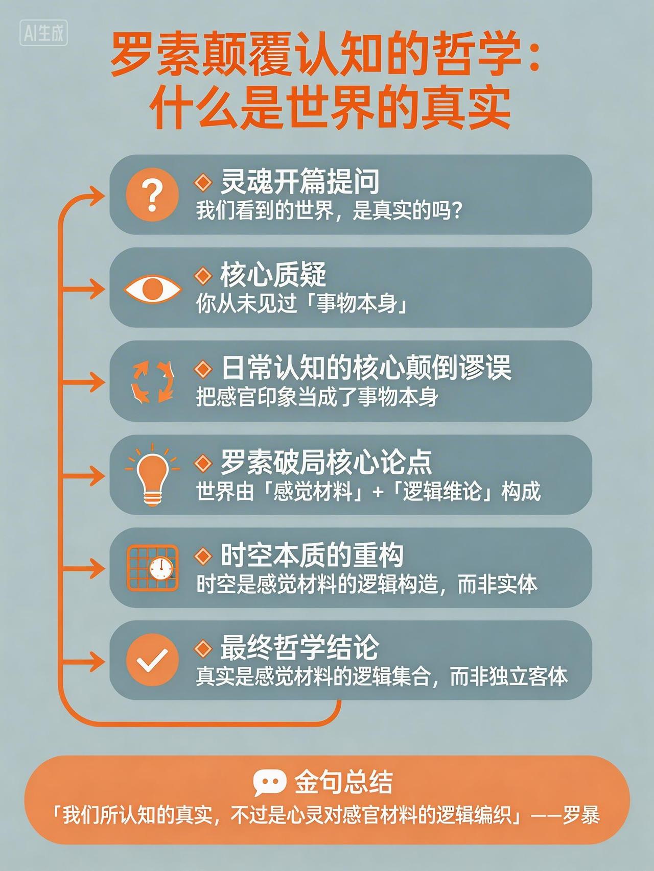 你以为的真实，其实是幻觉！
罗素带你颠覆认知，看懂世界本源 哲学科普 认知颠覆 