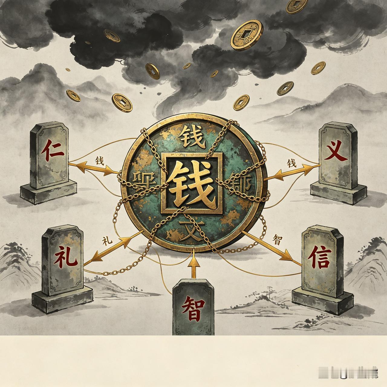 钱这玩意？好像以前不怎么被看重，谁太认钱了就被冠以：一身臭铜气，掉钱眼里了？见利