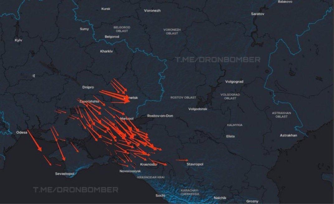 当地时间周三晚上，乌克兰对俄罗斯南部和俄罗斯占领的克里米亚发动了又一次大规模无人