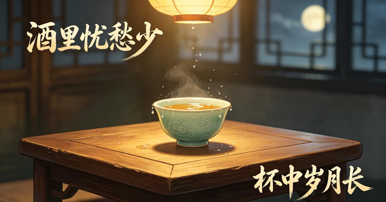 上联：酒里忧愁少，请高手对下联杯中岁月长。