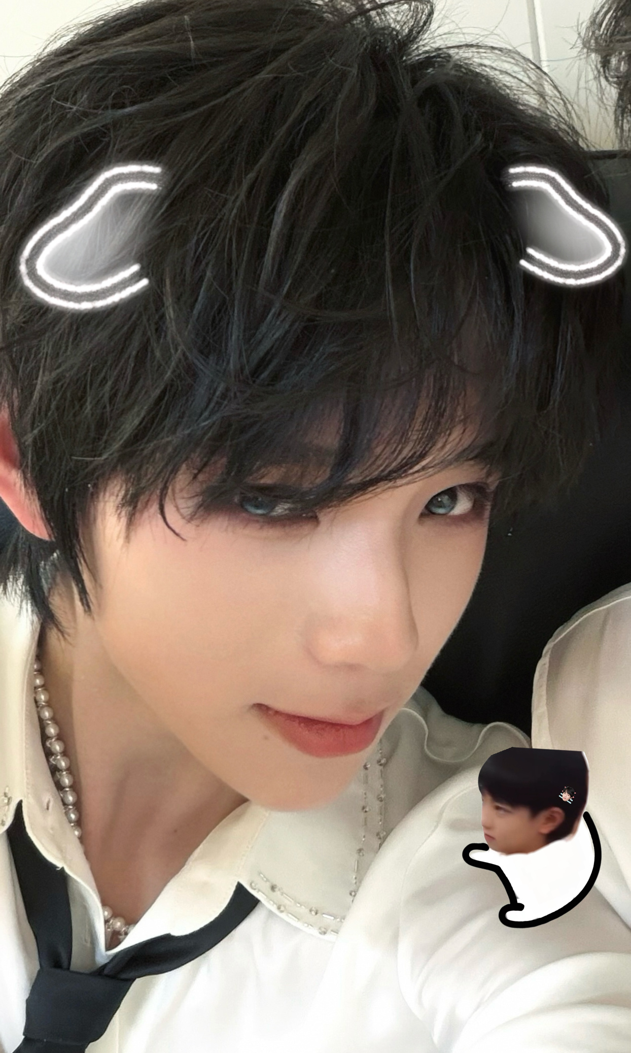 ૮⁔.  ̫ .⁔ა  &  ≽ ᳐˶⦁ ⩊ ⦁˶ ᳐≼美瞳也要蓝粉色🩵🩷?