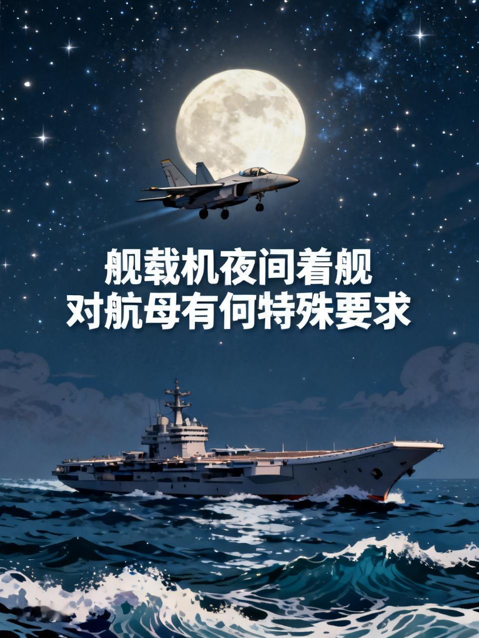 舰载机夜间着舰对航母要求那可太特殊了。首先灯光系统得超给力，航母得配备助降灯光，