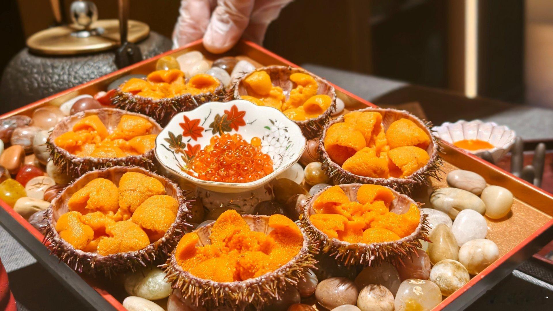 大连特产，海胆比饭多，猜猜这碗多少钱 大连