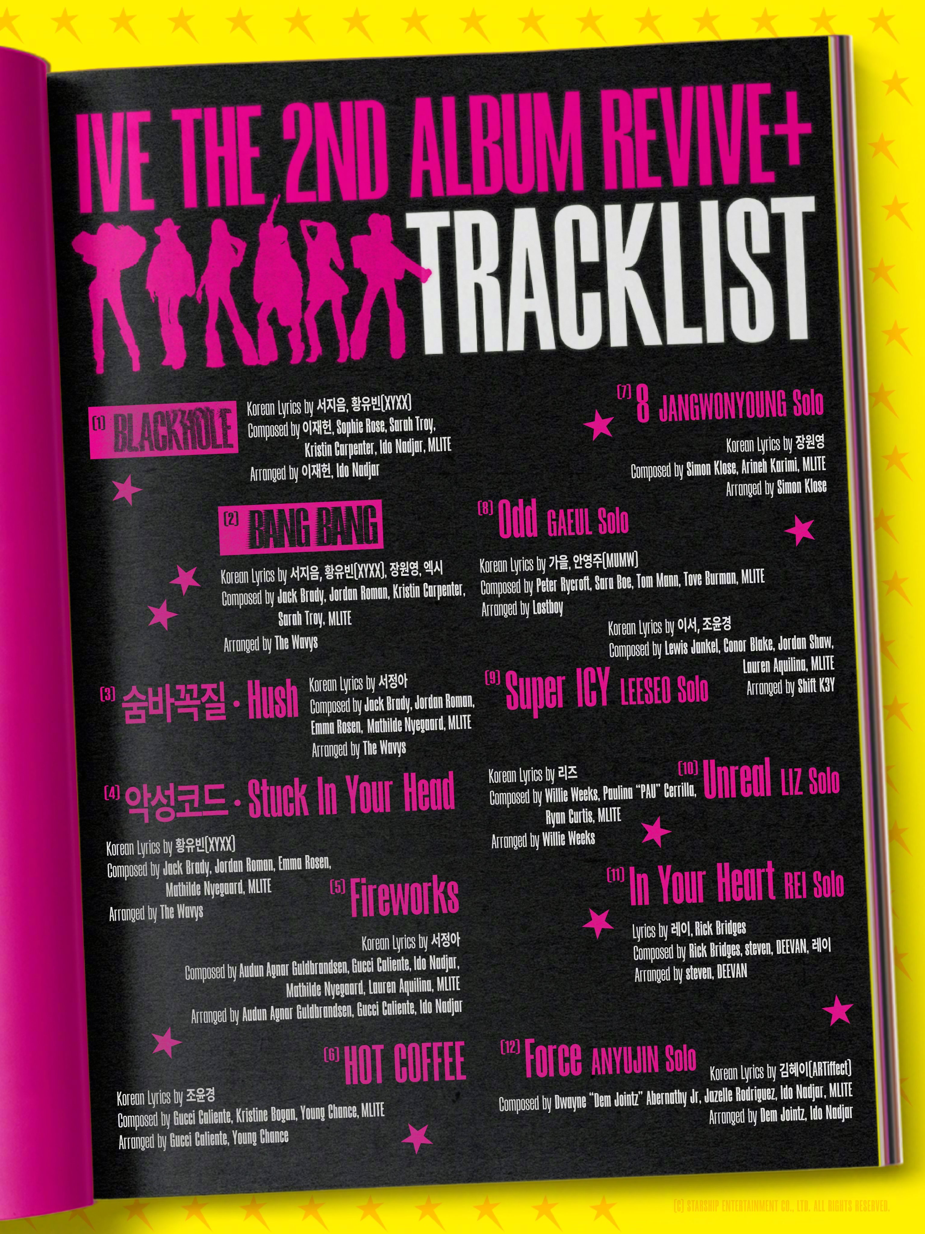 【Twi】IVE THE 2ND ALBUM<REVIVE+>TRACKLIST
