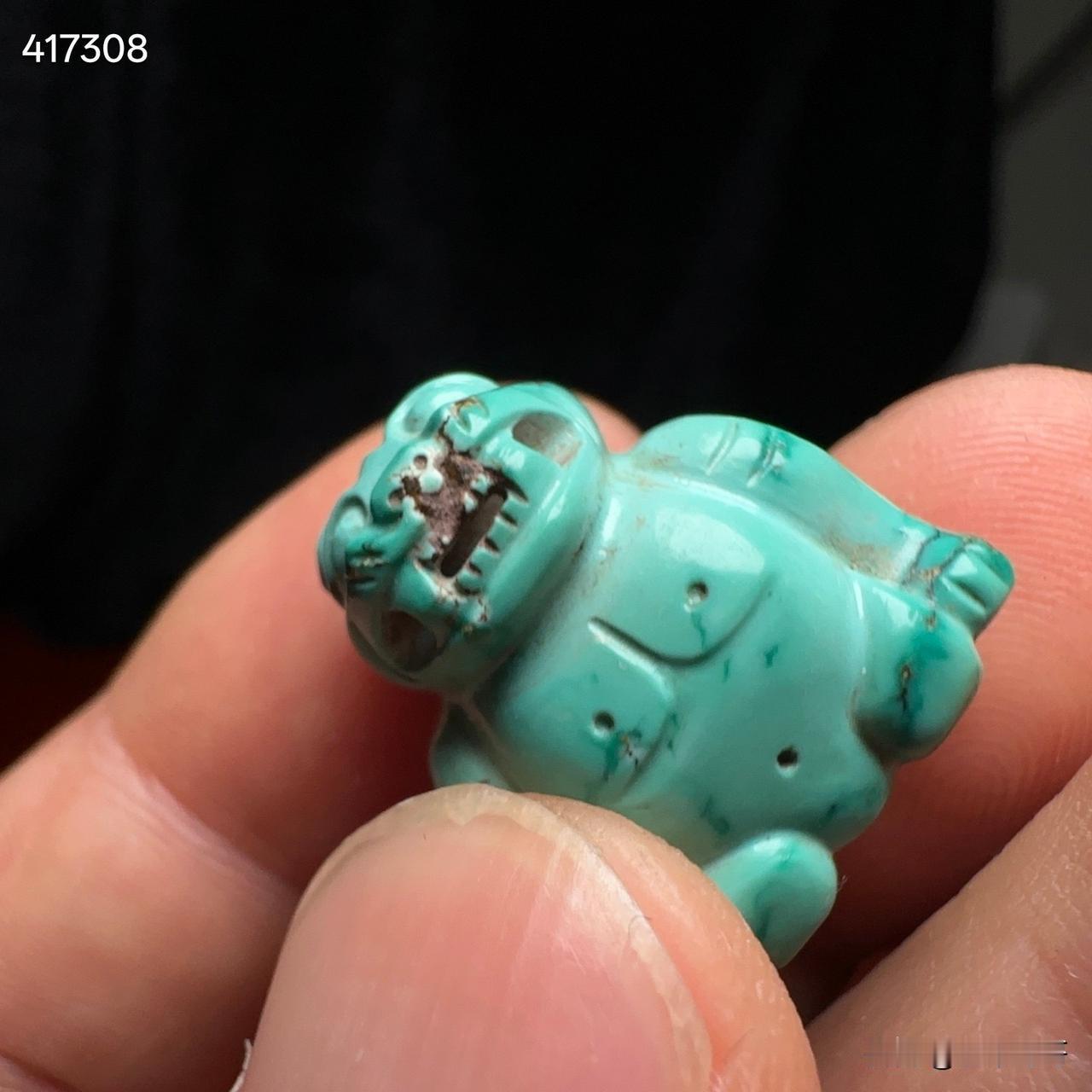 汉代绿松辟邪兽