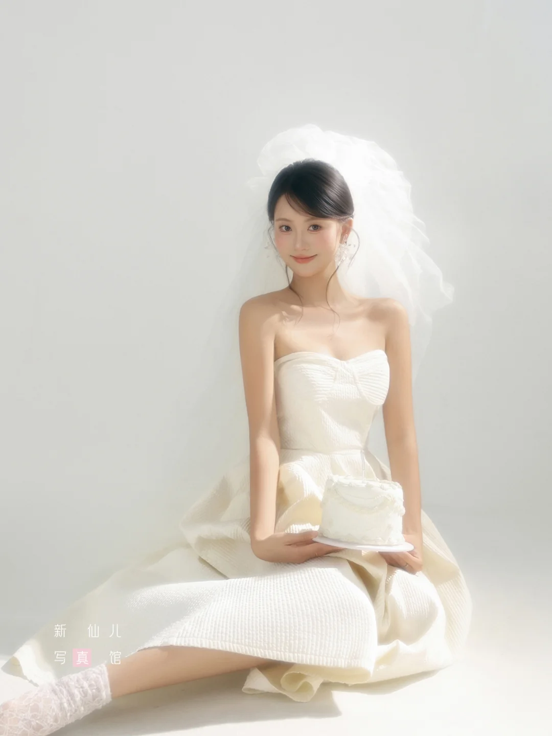 今天做小公主👸单人婚纱生日照