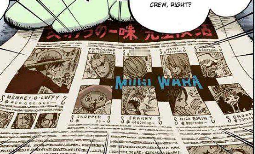 海贼王 海贼王 草帽一伙上报纸，但是只有后脑勺的山治 