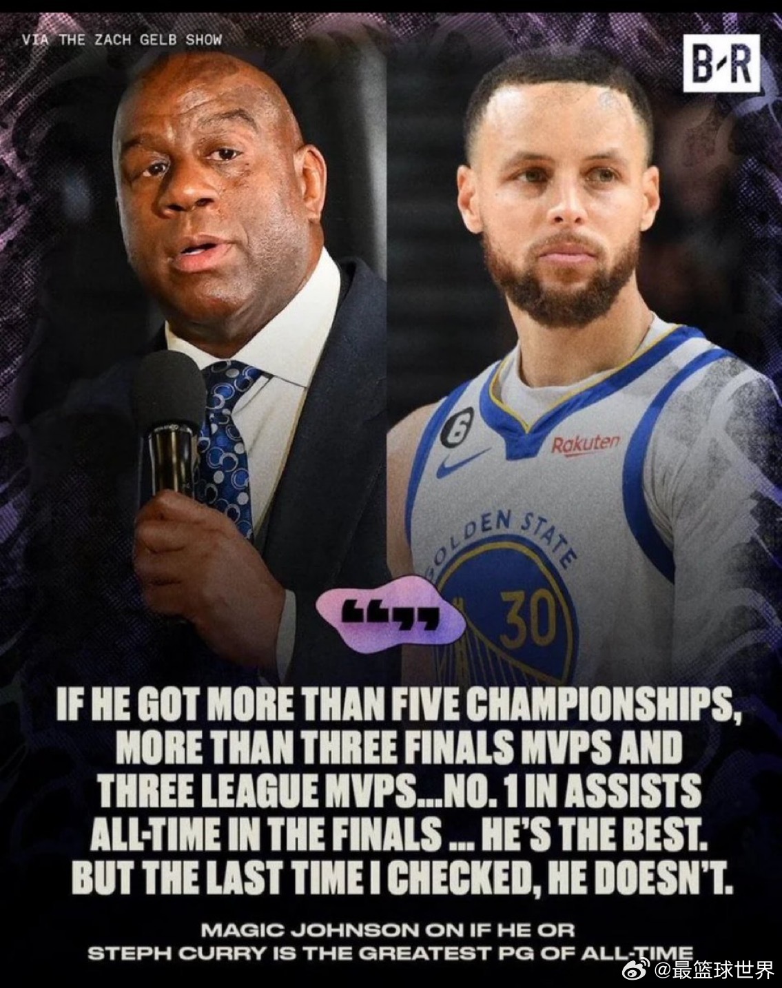 “魔术师”约翰逊谈他与库里的对决👀。是的。兄弟已经准备好捍卫自己的荣誉了。 