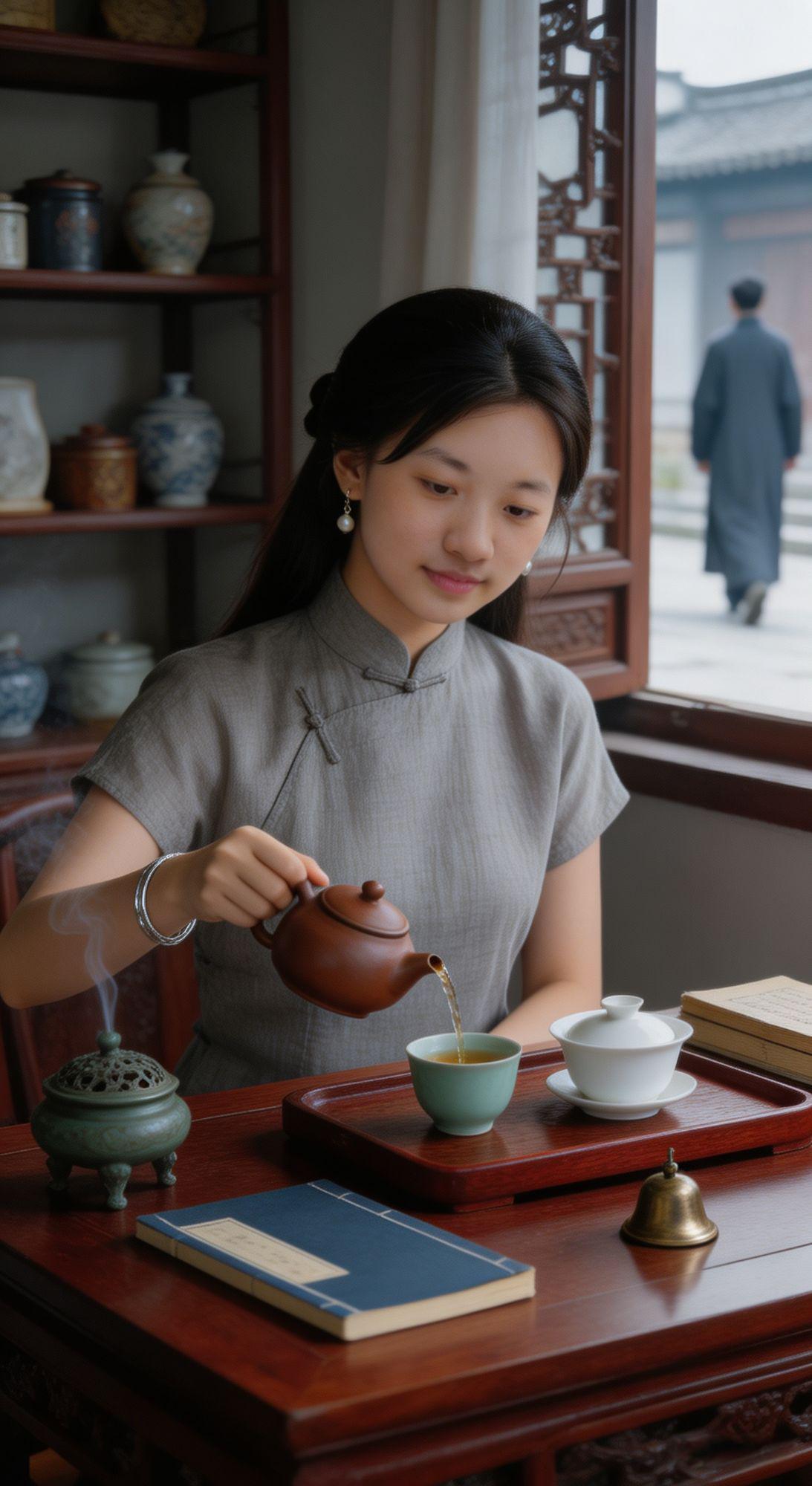 那个教你泡茶的人，
还在你身边吗？
@他，或者，
替他喝一杯暖暖的茶。