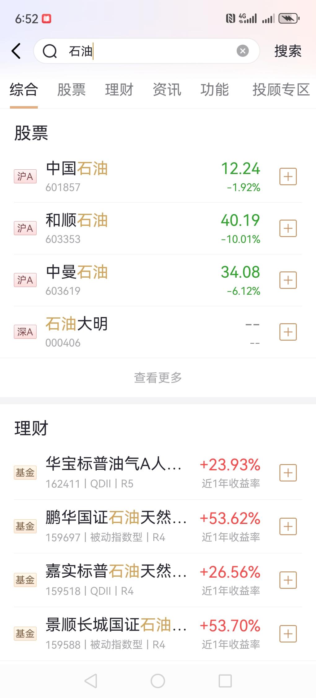 昨天石油基金涨了一点，本来打算如果今天继续涨，我就先卖掉了。因为明后两天休市，我