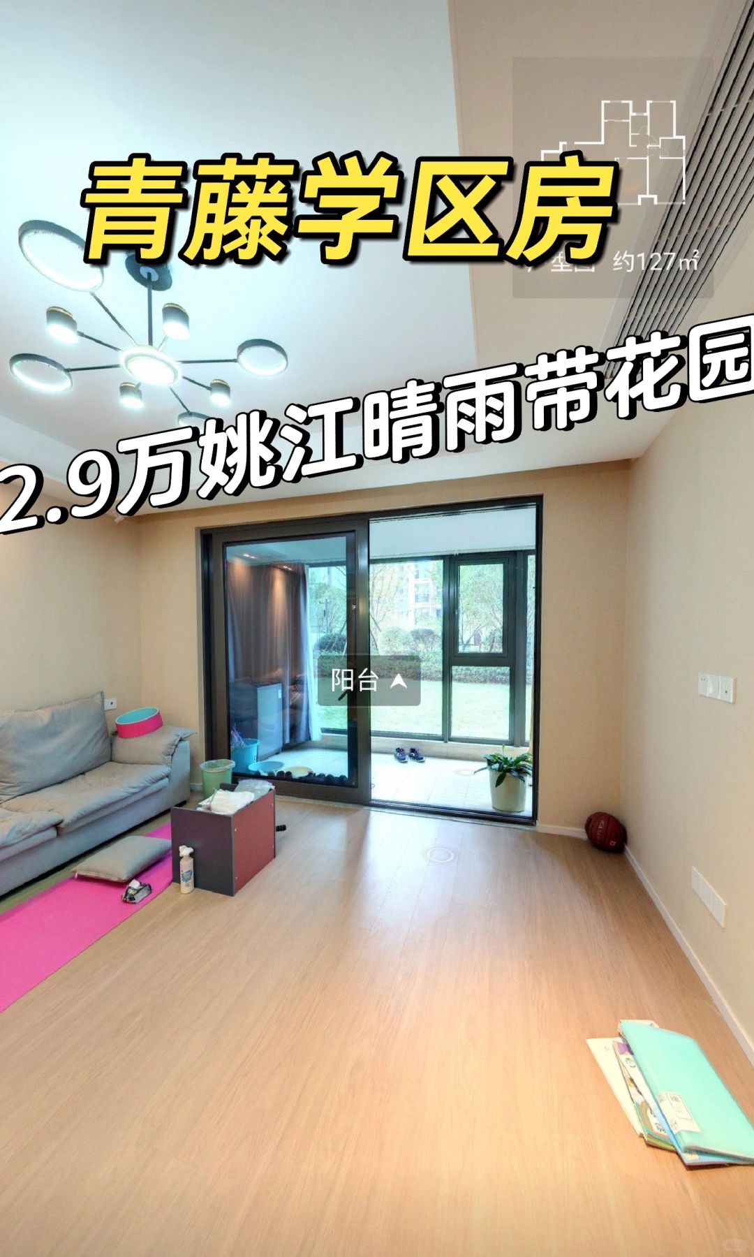 青藤学区房：姚江晴雨2.9万带大花园