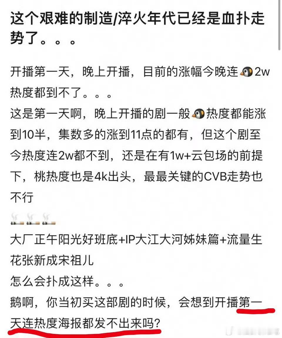 淬火年代这么扑吗，连张热度海报都发不出[允悲][允悲][允悲] ​​​