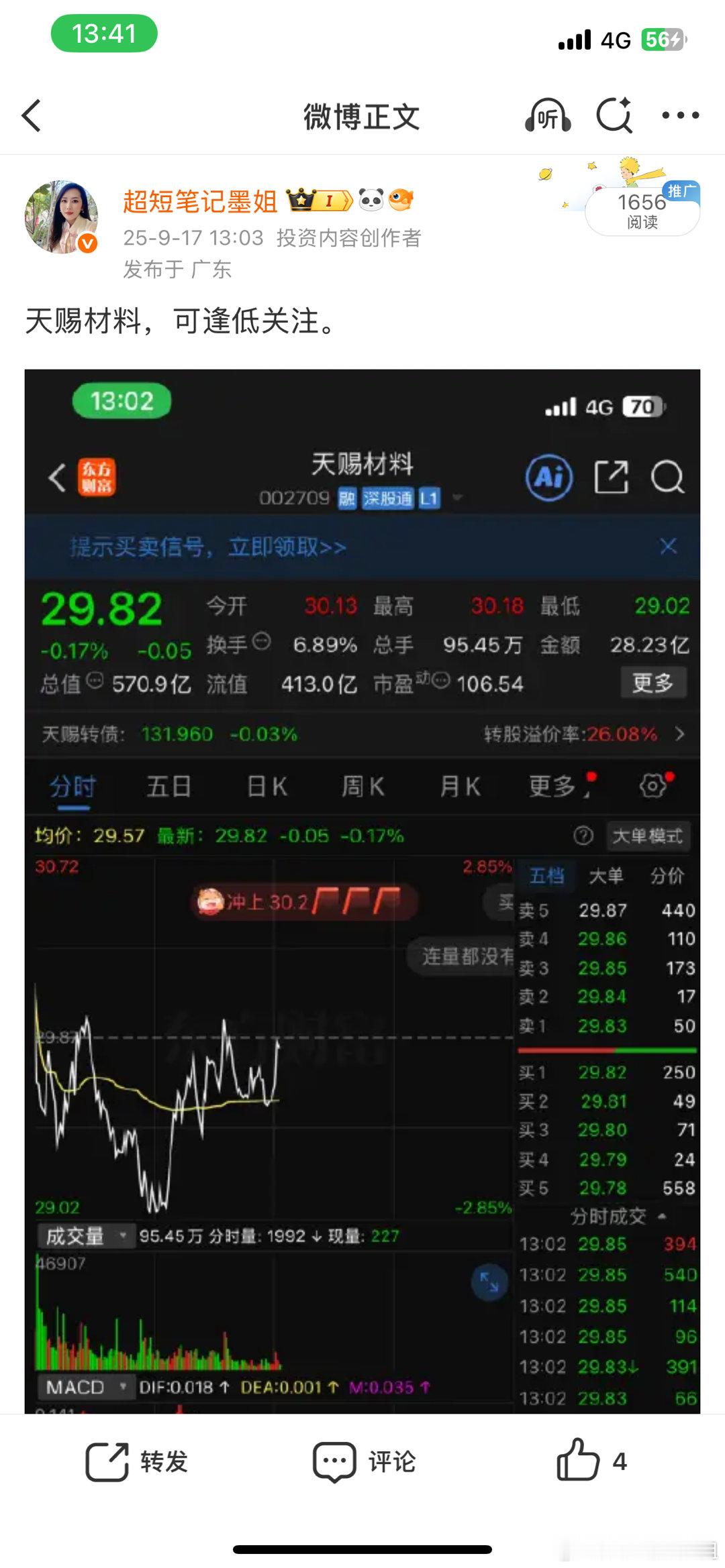 天赐材料，起飞信号已现🛫🛫觉得能涨停的来波168，看看谁能精准拿捏这波大肉！